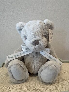 NWT Mon Ami Designs Love You Bear, Gray